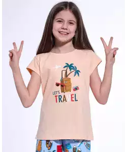 Lányok nyári pizsama Cornette Kids Girl 787/110 Travel 2 86-128