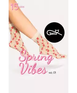 Nylon zokni Gatta Spring Vibes wz.01 15 den