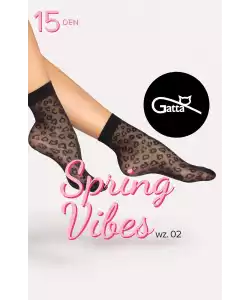 Nylon zokni Gatta Spring Vibes wz.02 15 den