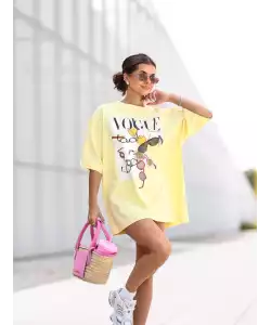 Sárga női VOGUE póló