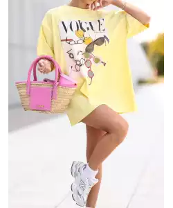 Sárga női VOGUE póló